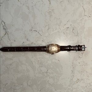 Elegant Brown Leather Bulova Strap Watch. Vintage late 70’s